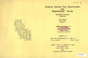 Airborne Gamma-Ray Spectrometer and Magnetometer Survey: Final Report, Volume 2, Bakersfield Quadrangle (California)