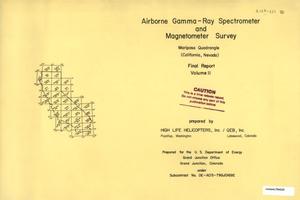 Airborne Gamma-Ray Spectrometer and Magnetometer Survey: Final Report, Volume 2, Mariposa Quadrangle (California, Nevada)