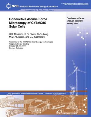 Conductive Atomic Free Microscopy of CdTe/CdS Solar Cells