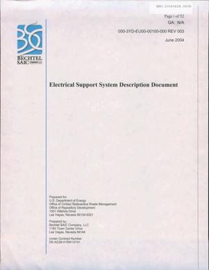 ELECTRICAL SUPPORT SYSTEM DESCRIPTION DOCUMENT
