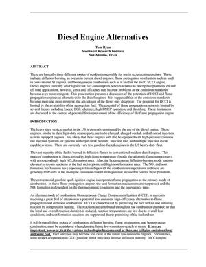 Diesel Engine Alternatives
