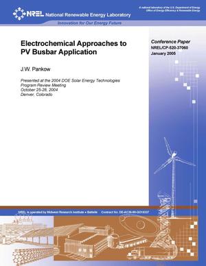 Electrochemical Approaches to PV Busbar Application