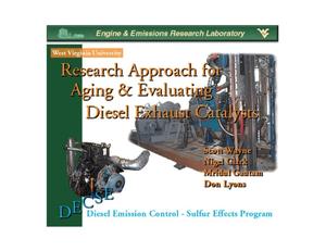 Research Approach for Aging and Evaluating Diesel Exhaust catalysts