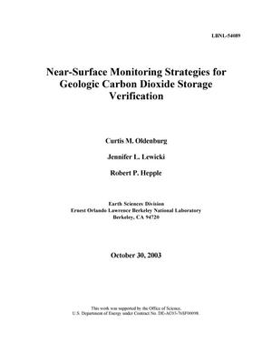 Near-surface monitoring strategies for geologic carbon dioxide storage verification