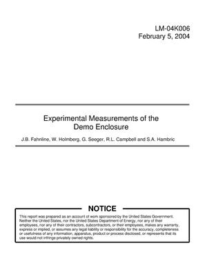 Experimental Measurements of the Demo Enclosure