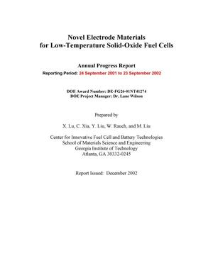 Novel Elevtrode Materials For Low-Temperature Solid-Oxide Fuel Cells