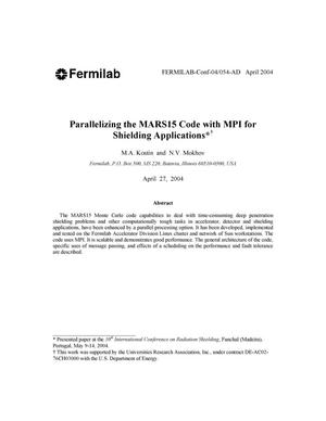 Parallelizing the MARS15 Code with MPI for shielding applications