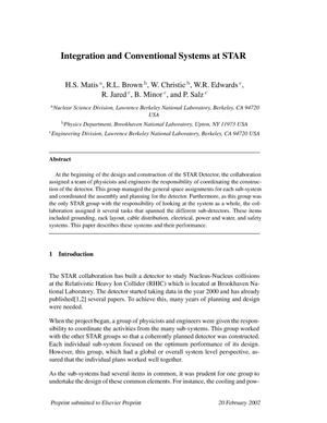 Integration and conventional systems at STAR
