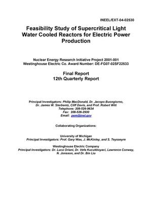 Feasibility Study of Supercritical Light Water Cooled Reactors for Electric Power Production