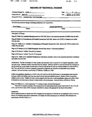 Corrective Action Investigation Plan for Corrective Action Unit 224: Decon Pad and Septic Systems Nevada Test Site, Nevada, Rev. No.: 0, with ROTC 1 and 2