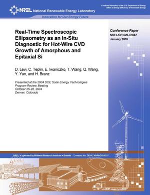 Real-Time Spectroscopic Ellipsometry as an In-Situ Diagnostic for Hot-Wire CVD Growth of Amorphous and Epitaxial Si