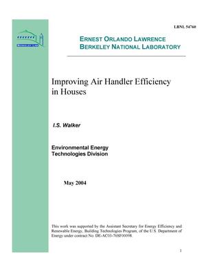 Improving Air Handler Efficiency in Houses