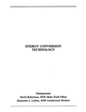 Primary view of object titled 'Session: Energy Conversion'.