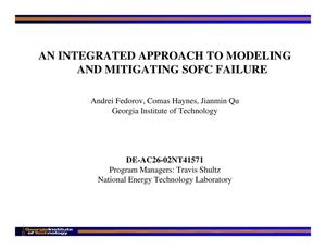 An Integrated Approach to Modeling and Mitigating SOFC Failure