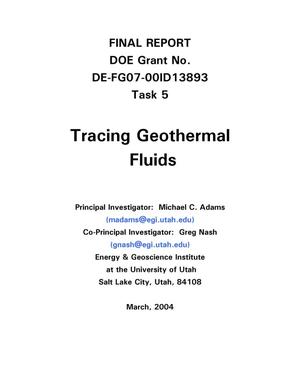 Tracing Geothermal Fluids