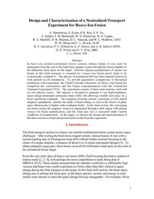 Design and characterization of a neutralized-transport experiment for heavy-ion fusion