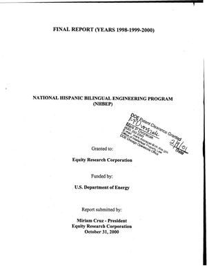 Primary view of object titled 'National Hispanic Bilingual Engineering Program (NHBEP)'.