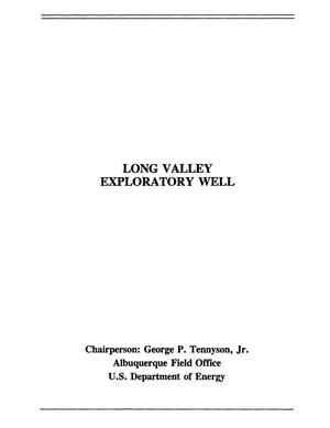 Session: Long Valley Exploratory Well