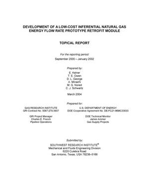 DEVELOPMENT OF A LOW-COST INFERENTIAL NATURAL GAS ENERGY FLOW RATE PROTOTYPE RETROFIT MODULE