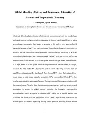 Heterogeneous Chemistry: Understanding Aerosol/Oxidant Interactions