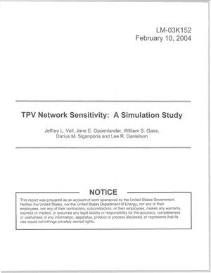TPV Network Sensitivity: A Simulation Study