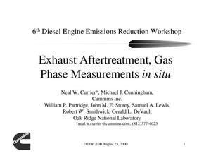 Exhaust Aftertreatment, Gas Phase Measurements in situ