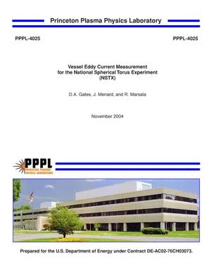 Vessel Eddy Current Measurement for the National Spherical Torus Experiment (NSTX)
