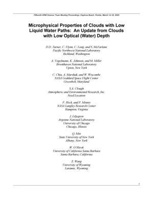 Microphysical Properties of Clouds with Low Liquid Water Paths: An Update from Clouds with Low Optical (Water) Depth