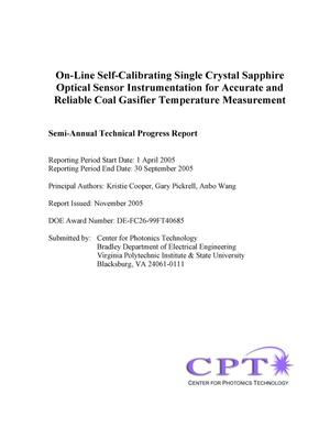 On-Line Self-Calibrating Single Crystal Sapphire Optical Sensor Instrumentation for Accurate and Reliable Coal Gasifier Temperature Measurement