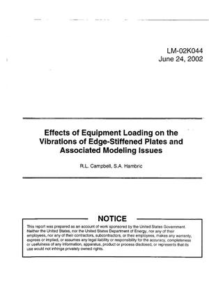 Effects of Equipment Loading on the Vibrations of Edge-Stiffened Plates and Associated Modeling Issues