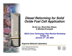 Diesel Reforming for Solid Oxide Fuel Cell Application