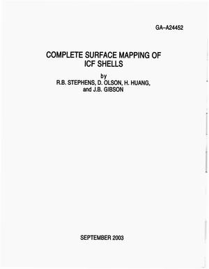 Complete Surface Mapping of Icf Shells