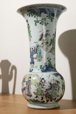 Large Vase with Notables in a Landscape