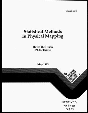 Statistical methods in physical mapping