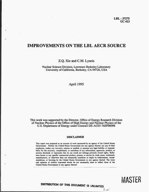 Improvements on the LBL AECR source