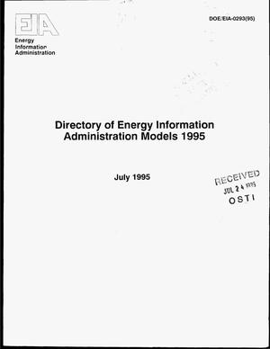 Primary view of object titled 'Directory of energy information administration models 1995'.