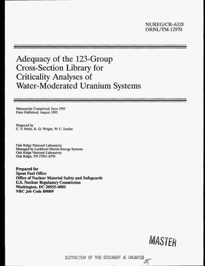 Adequacy of the 123-group cross-section library for criticality analyses of water-moderated uranium systems