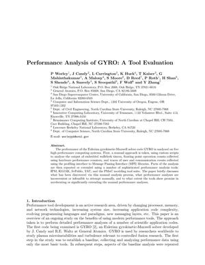 Performance Analysis of GYRO: A Tool Evaluation