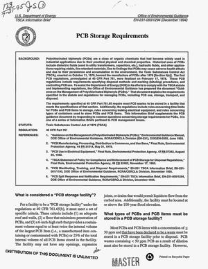 PCB storage requirements