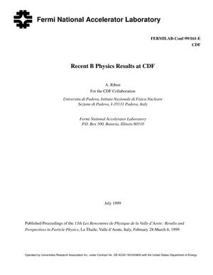 Recent B physics results at CDF