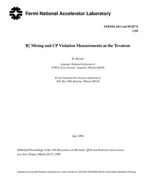 B {0 over d} mixing and CP violation measurements at the Tevatron