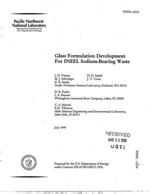 Glass Formulation Development for INEEL Sodium-Bearing Waste