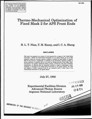 Thermo-mechanical optimization of Fixed Mask 2 for APS front ends