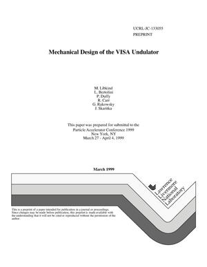 Mechanical design of the VISA undulator