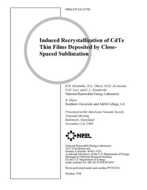 Induced Recrystallization of CdTe Thin Films Deposited by Close-Spaced Sublimation