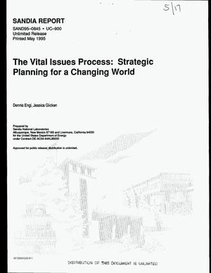 The vital issues process: Strategic planning for a changing world