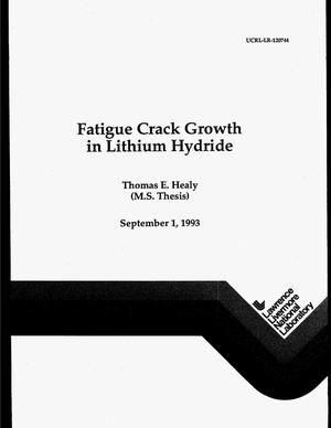 Fatigue crack growth in lithium hydride