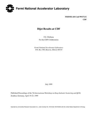 Dijet results from CDF
