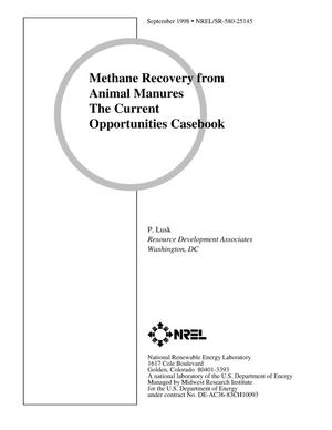 Methane Recovery from Animal Manures The Current Opportunities Casebook