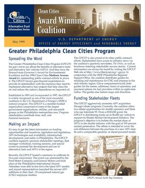 Clean Cities Award Winning Coalition: Greater Philadelphia